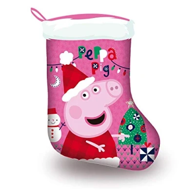 Imagen de ARDITEX PP14015 Calcetín de Navidad Papa Noël 42x32cm EONE Peppa Pig