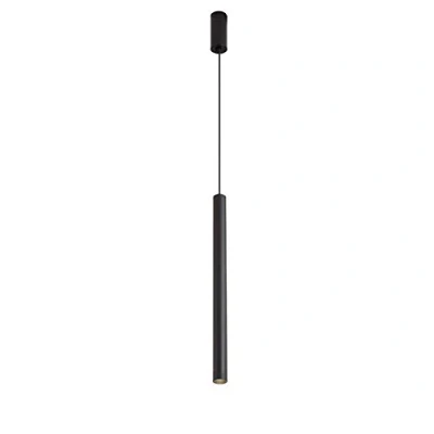Imagen de Naiyn Lámpara Colgante LED negra Moderna creativa de tubo largo Luz techo barra Proyector cilíndrico altura ajustable