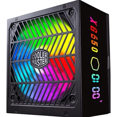 Imagen de Cooler Master XG 650 Plus Platinum PSU (UE) 80 (Eficiencia +92%) 650W, Fully Modular, Display Tiempo Real, Condensadores 100% Japoneses, Ventilador FDB ARGB 135mm 10 Años de Garantía