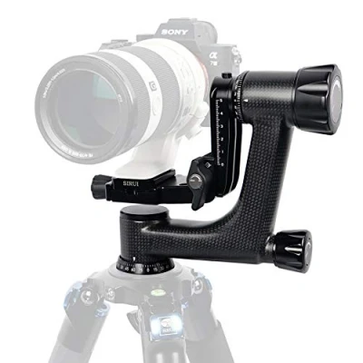 Imagen de SIRUI PH 10 Gimbal Head Cabezal Trípode Profesional de Fibra Carbono, Cardán Panorámico 360 con Placa Liberación Rápida Arca Swiss, para y Monopié, Carga Máxima 15kg