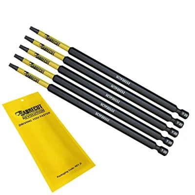 Imagen de 5 x SabreCut SCTP20152_5 152 mm T20 TX20 Torx a prueba de manipulaciones Juego puntas destornillador impacto magnético seguridad alta resistencia