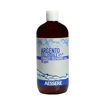Imagen de Aessere Plata Coloidal Plus Tamaño Ahorro 20 PPM, 500 ml