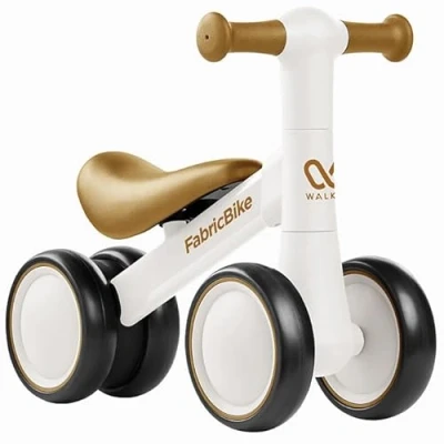Imagen de FabricBike Walker Bicicleta sin Pedales de Equilibrio para niños a Partir 10 Meses Juguete y niñas 24 Primera Aprendizaje bebés (Light White)