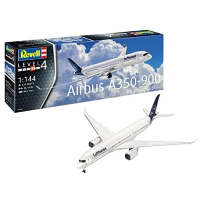 Imagen de Revell GmbH 03881 3881 1:144 Airbus A350 900 Lufthansa New Livery Kit de Modelos plástico, Multicolor, 1/144