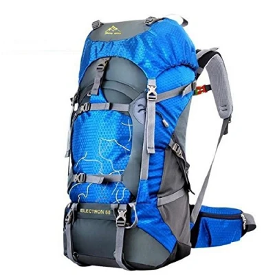 Imagen de fengtu 60L bolsas de deportes al aire libre impermeable mochila senderismo para los hombres y mujeres/escalada Mochila/Camping mochila/mochila viaje montañismo, Azul