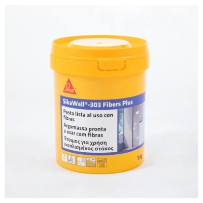 Imagen de SikaWall 303 Fibers Plus, Masilla acrílica reforzada con fibras lista para su uso reparación y puenteo de pequeñas fisuras en paramentos interiores exteriores, Blanco, 1 kg