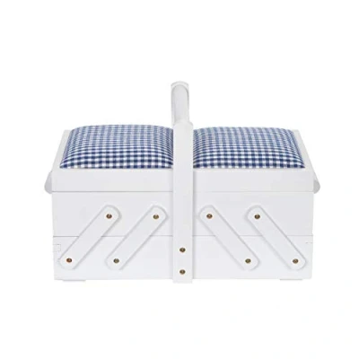 Imagen de Prym 612577 Costurero (madera, con tela), color blanco