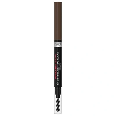 Imagen de L&#039;Oréal Paris Lápiz de cejas con punta Triangular extraíble para definidas y naturales, Infaillible Brows 24h Brow Filling Pencil, nº 1.0 Ebony