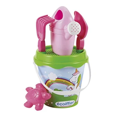 Imagen de Ecoiffier Set Cubo Playa Completo 17 cm Unicornio, Multicolor (687)