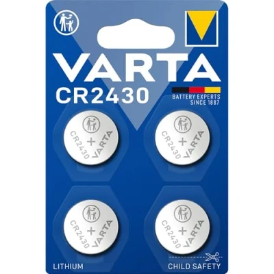 Imagen de Varta Pila de botón CR2430 litio, 3 V, 4 unidades