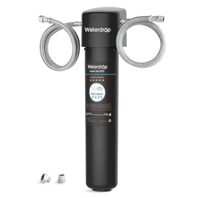 Imagen de Waterdrop 15UA Sistema de Filtro Agua Para Debajo del Mostrador, Conexión Directa al Grifo la Cocina, 60.000 Litros Alta Capacidad Reducción Cloro