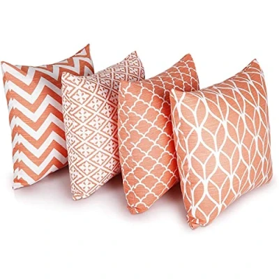 Imagen de Penguin Home Cushion Cover Funda de cojín, algodón, Coral, 45x45 Cm