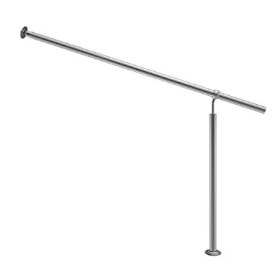 Imagen de Monzana Barandilla de entrada acero inoxidable Baranda Pasamanos para escaleras parapetos de150cm interior exterior