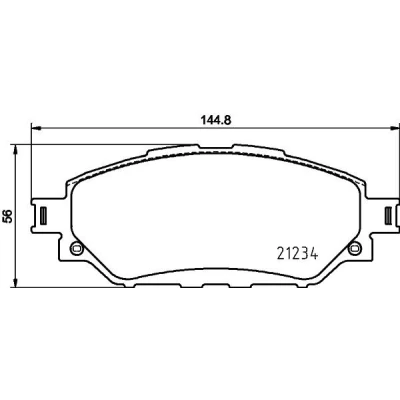 Imagen de HELLA 8DB 355 037 801 Juego de pastillas freno con contacto avisador desgaste accesorios TOYOTA: Hilux VIII Pick up