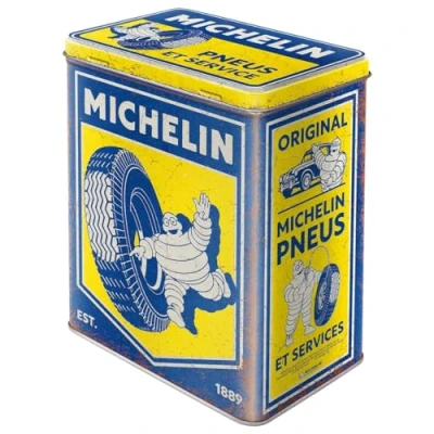 Imagen de Nostalgic Art Caja de almacenamiento retro l, 3 Michelin vintage Idea regalo para amantes del motor, lata grande, diseño