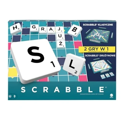 Imagen de Mattel Games Scrabble 2 en uno, versión polaca, HXM53
