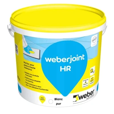 Imagen de Junta de baldosas adecuada piscina,20kg, blanco puro, alta resistencia, WEBERJOINT HR, WEBER