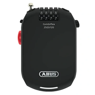 Imagen de ABUS candado especial Combiflex 2503/120 Adecuado como de equipaje, esquí, casco Cable acero 120 cm con código combinación Negro