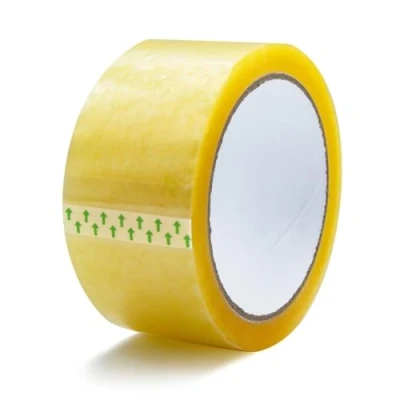 Imagen de RAYLU PAPER® Rollos de Precinto, Cinta Adhesiva para Embalaje Cajas Envío Resistente y Extra Fuerte, 66 metros x 50 mm ancho (1 unidad, Transparente)