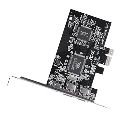 Imagen de Richer R Tarjeta PCIe Firewire, PCI E 1394A de expansión Firewire Express IEEE 1394 Adaptador controladora con Cable para Windows 10/8/7/Vista/XP/2000