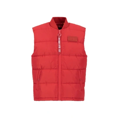 Imagen de Alpha Industries Puffer Chaleco, Hombre, Talla: Small, Mars red