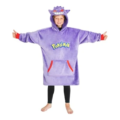 Imagen de Pokémon Oversized Sudadera de Forro Polar con Capucha Sherpa para Niño (Gengar Morado)