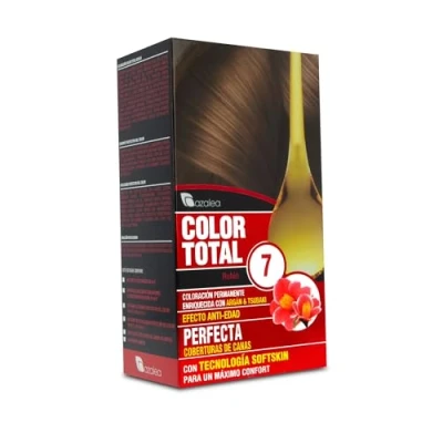Imagen de ALEA Tinte Pelo Mujer Color Total Nº 7 Rubio Coloración Permanente en Crema Aceite Argán y Tsubaki Cobertura de Canas Aclara 3 Tonos Cabellos Naturales