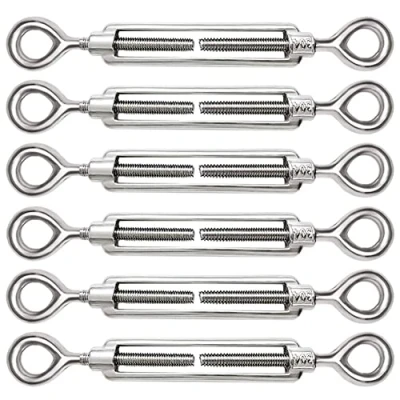 Imagen de 6 Piezas Tensor Cable M5 Alambre Acero Inoxidable 304 Ajustable Ojo y para Cuerda