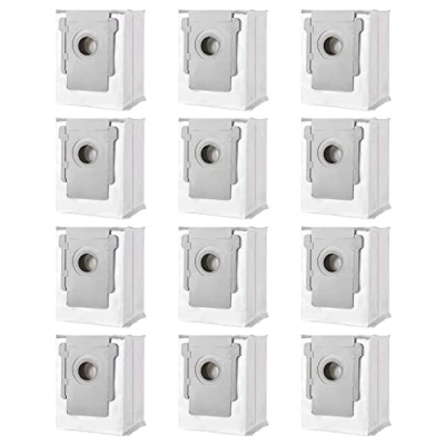 Imagen de 12 bolsas de repuesto compatibles para iRobot i7 i7+ / Plus E5 E6 E7 S9, accesorios Roomba i7, aspiradora base limpia al vacío, succión automática