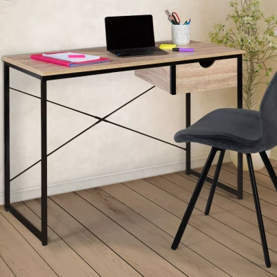 Imagen de IDMarket Escritorio con 1 cajón lateral Detroit Design Industrial