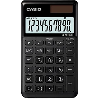 Imagen de CASIO SL 1000SC BK Calculadora 0.9 x 7.1 12 cm, color negro