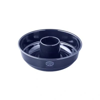 Imagen de DR OETKER Molde repostería savarín redondo para bizcochos, flanes y tartas, base esmaltada antiadherente de cuidada calidad, 26cm, 1ud. BACK LIEBE