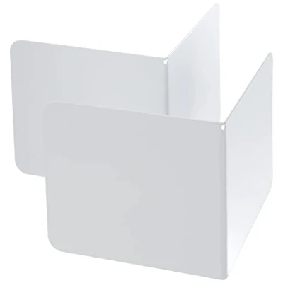 Imagen de Alco 4302 10 Juego de 2 sujetalibros metal (130 x 140 mm), color blanco