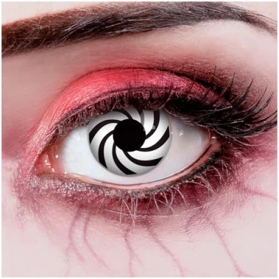 Imagen de lentes de contacto coloreadas Top Spin Aricona que cubren las años para los ojos oscuros y claros, sin receta, la color el carnaval, temático noche disfraces Halloween