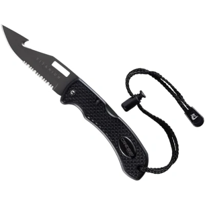 Imagen de CRESSI Chaku Knife Titanium/Black Cuchillo de Buceo con Doble Hoja Titanio, Lisa y Dentada, Ideal para Apnea, Negro/Cuchilla Talla Única, Adulto Unisex