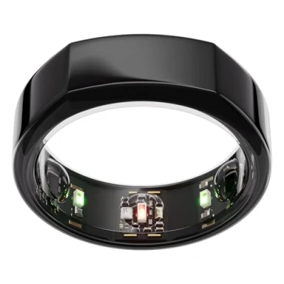 Imagen de Oura Ring Gen3 Heritage Talla 6, Black Anillo Que monitoriza el sueño, la FC y estrés hasta 7 días de autonomía Compatible con iOS Android Averigua tu Kit Tallaje