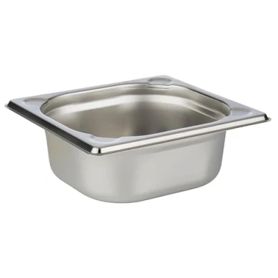 Imagen de APS 81602 recipiente GN 1/6, gastronorm de acero inoxidable, dimensiones 175 x 160 mm/altura 65 mm/volumen 1,0 litros