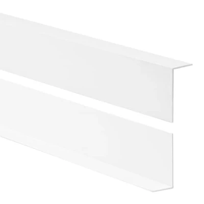 Imagen de Quest Protector de bordes PVC, sin cinta adhesiva, borde y protección esquinas, perfil angular, 35 x 18 mm, 100 cm, color blanco