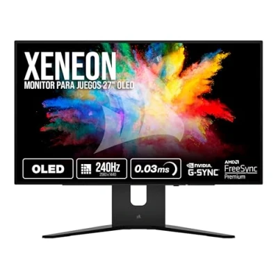 Imagen de Corsair XENEON 27QHD240 27 Pulgadas OLED Monitor para Juegos 2560 x 1440, 240Hz, 0.03ms, Compatible NVIDIA G Sync, AMD FreeSync™ Premium, DisplayHDR10, HDMI 2.1 Negro