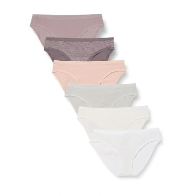 Imagen de Amazon Essentials Braguita de bikini algodón (disponible en tallas grandes) Mujer, Pack 6, Florecitas/Lunares, 44