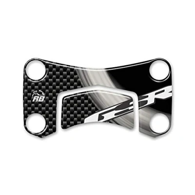 Imagen de Resin Bike Adhesivos de Moto Compatibles con Suzuki GSR 600 2006 2010. Protección Horquilla Placa Dirección Choques y Arañazos Moto. Adhesivo 3D Resinado Efecto Carbono Made in Italy