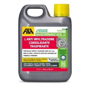 Imagen de FILA Surface Care Solutions, Salvaterrazza® Eco Impermeabilizante para terrazas transparente a base de agua, transpirable, 1 l