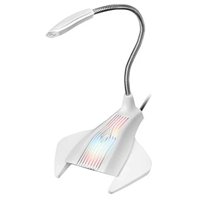 Imagen de Mars Gaming MMIC, Micrófono USB RGB, Plug &amp; Play, Mute, Flexible, Blanco