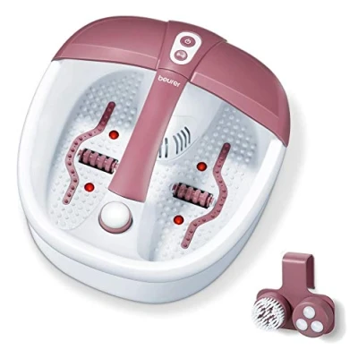 Imagen de Beurer FB 35 Hidromasaje para Pies, 140 W, 3 funciones de masaje vibratorio, con burbujas, calentamiento agua, 16 imanes, aromaterapia, 41 x 38 17 cm, rojo y blanco