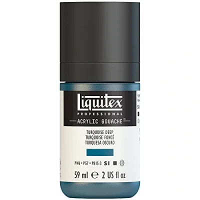 Imagen de Liquitex Professional Gouache acrílico extrafino viscocidad Baja, Tubo 59 ml, Turquesa Oscuro,