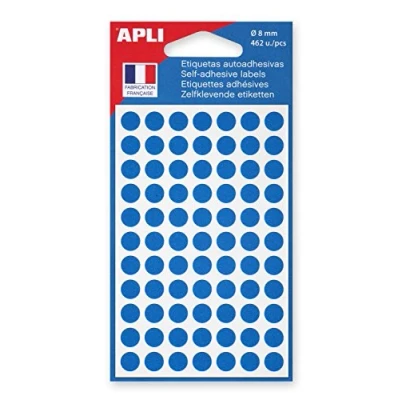 Imagen de AGIPA Sachet de 462 Pastilles signalisation rondes Gommettes 8 mm Bleu