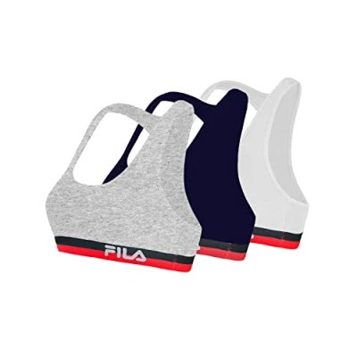 Imagen de FILA Sujetador Deportivo Mujer algodón, Ropa Deportiva, Gym y Yoga (lote de 3)