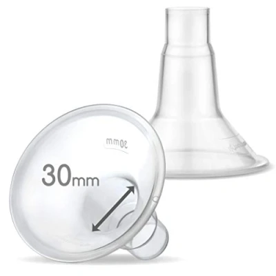 Imagen de Maymom MyFit Escudo pequeño de 30 mm, compatible con bombas pecho Medela PersonalFit, Freestyle, Harmony, Maxi, Freestyle Flex Conector a Ancho/estrecho, 2 unidades.