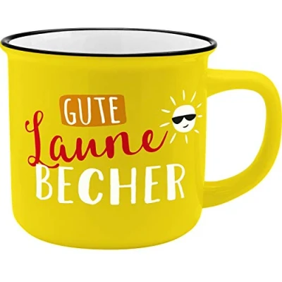 Imagen de Gruss und Co 45786 Becher Gute Laune, New Bone China Porzellan, 35 cl Vaso, Porcelana, Multicolor