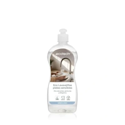 Imagen de Ecotech Zero Lavavajillas Ecológico Concentrado Pieles Sensibles, Libre de Perfumes y Colorantes, Apto para Hipoalergénico 750 ml